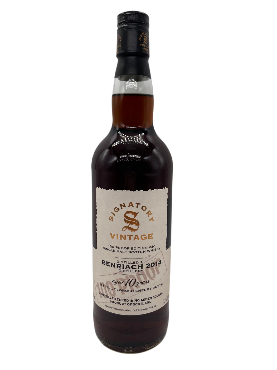 Signatory Vintage Benriach 10yo 2014 100 Proof Edition #40