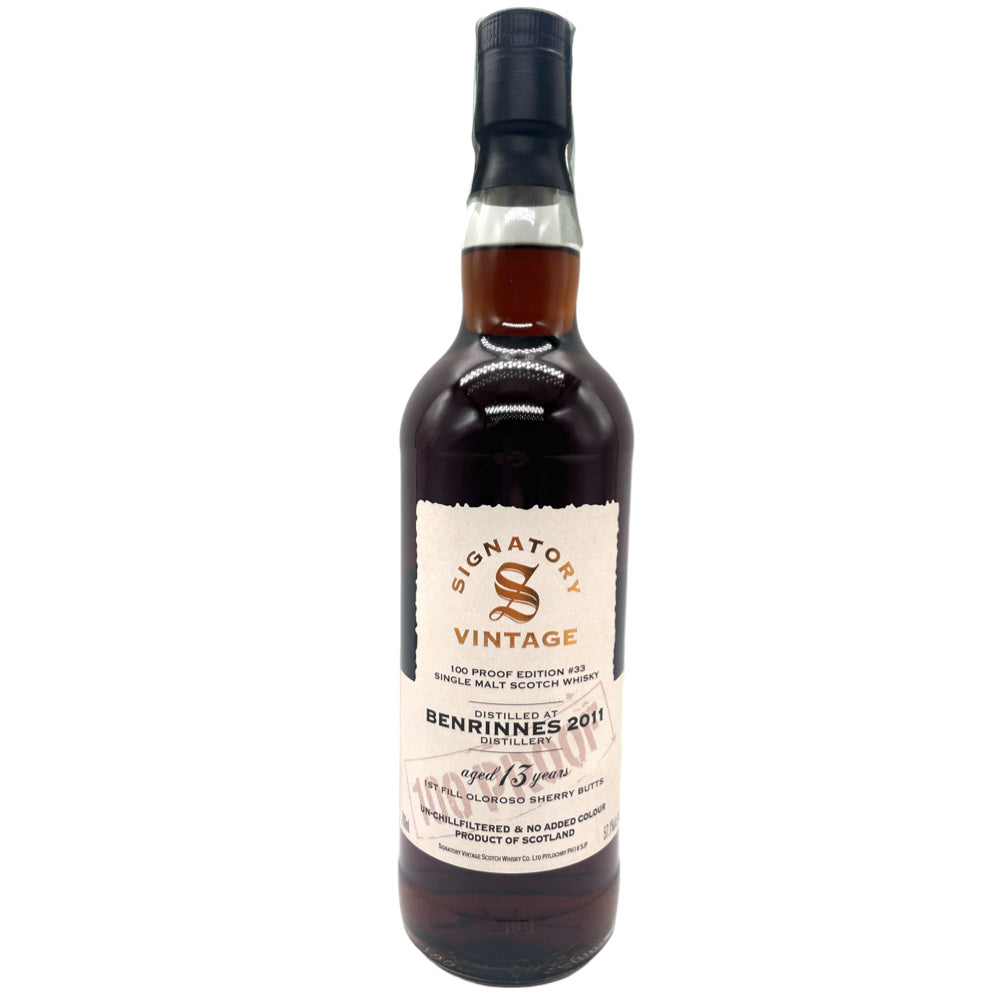 Signatory Vintage Benrinnes 13yo 2011 100 Proof Edition #33
