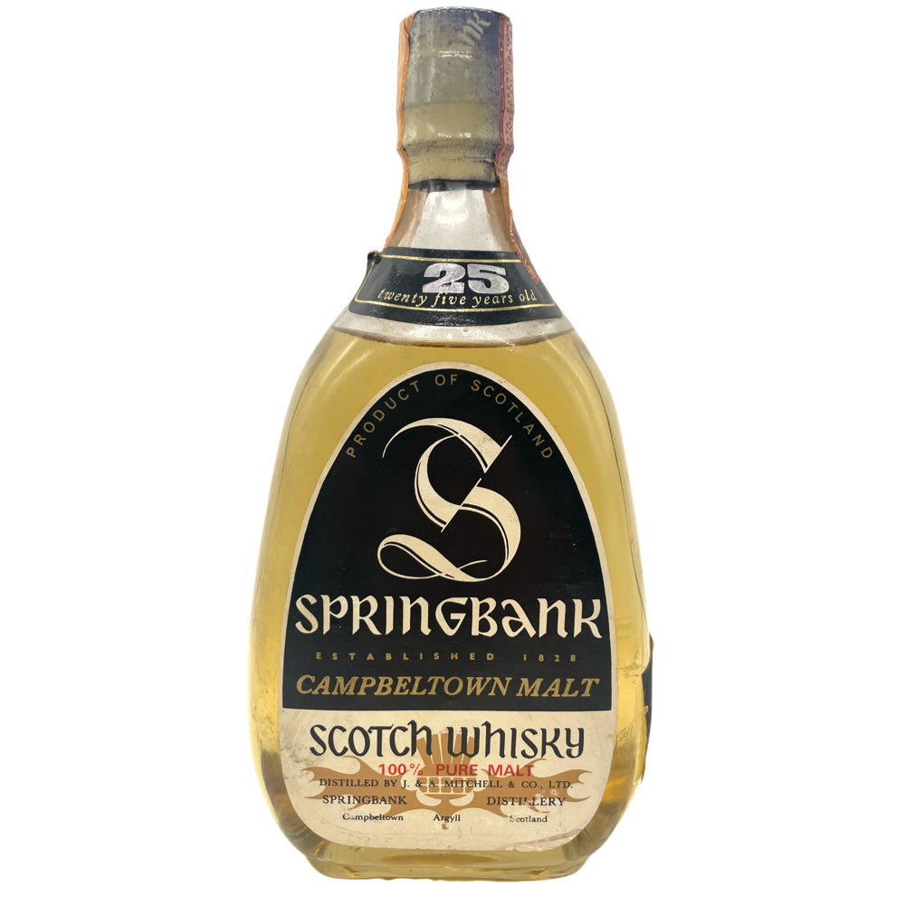 Springbank 25yo pear shape silver label black cap