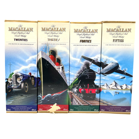 Macallan Travel Series 1920s, 1930s, 1940s, 1950s