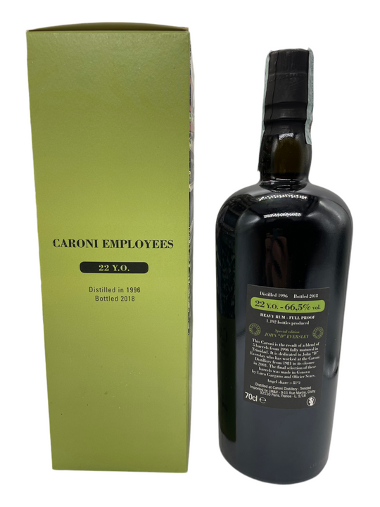 bottiglia di caroni dell'edizione employees dedicata a John Eversley