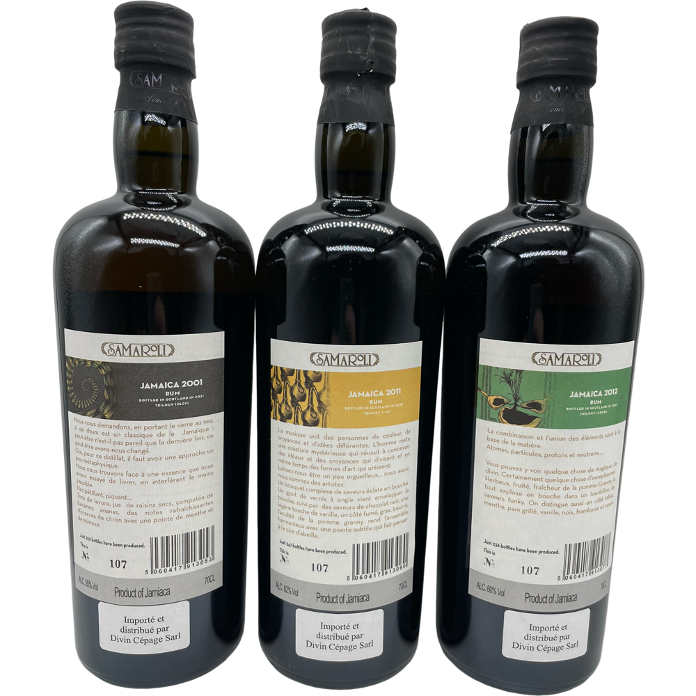 Rum Samaroli Trilogy Caksus Jamaica 3x70cl