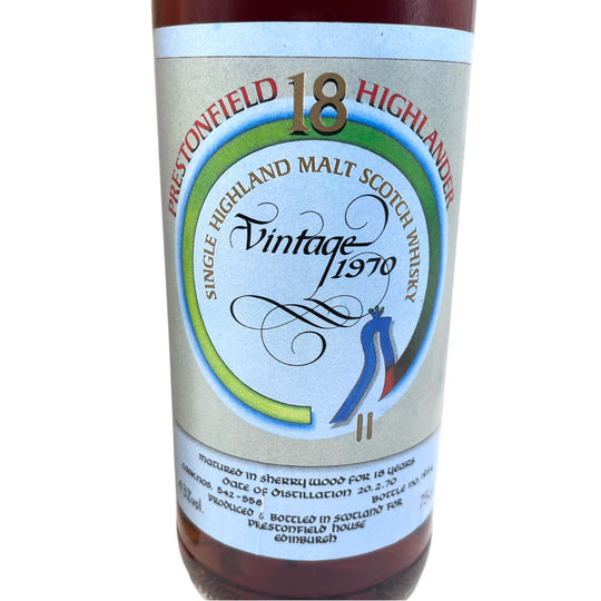 Prestonfield Glendronach 18yo Vintage 1970