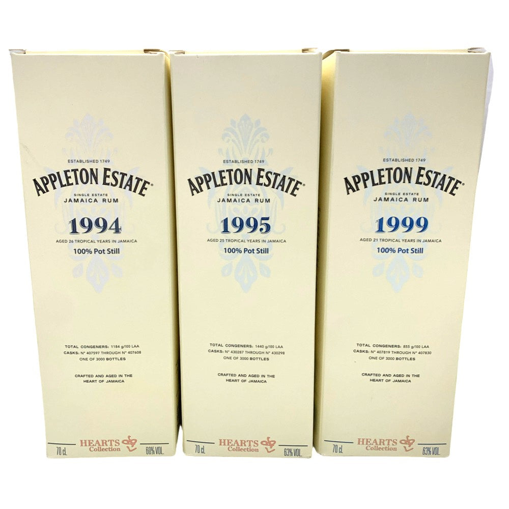 Appleton Estate Hearts Collection 1994, 1995, 1999